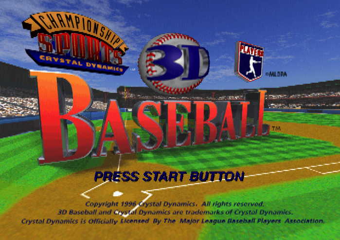  Crystal Dynamics - 3D 베이스볼 북미판 3D Baseball USA (플레이 스테이션 - PS - iso 다운로드)