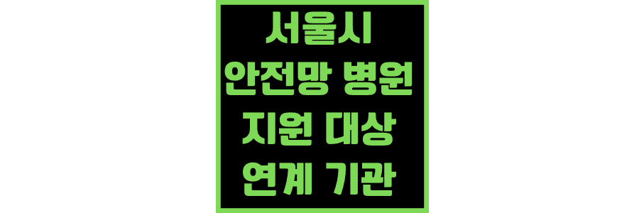 서울시-안전망-병원-지원대상-연계 기관-정리