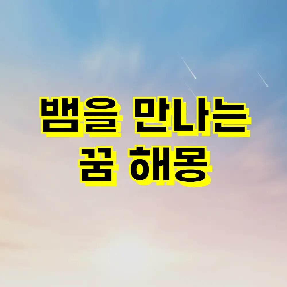 뱀을 만나는 꿈 해몽