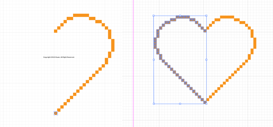 복사한 부분 위치 잡기