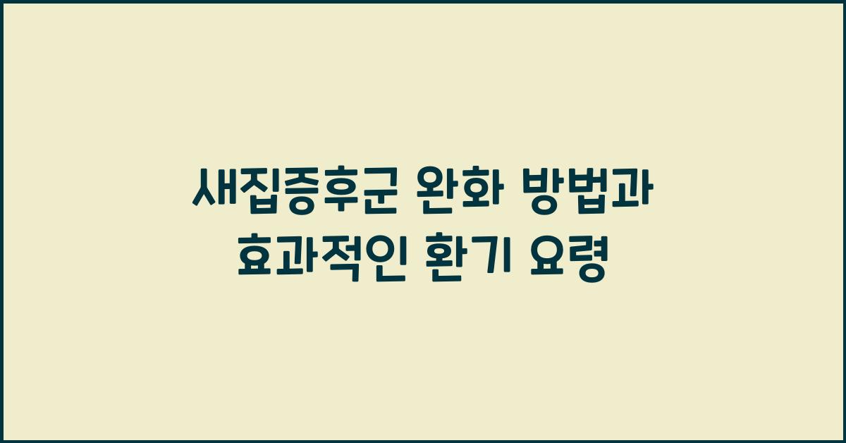 새집증후군 완화 방법