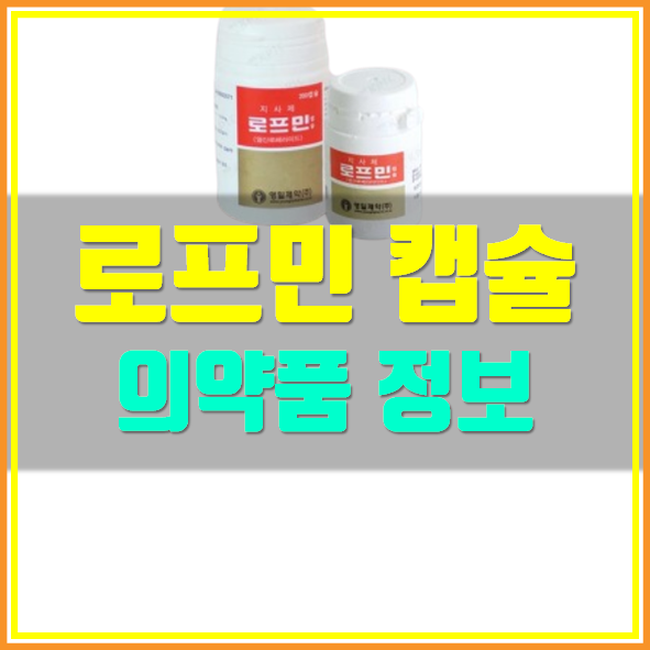  로프민 캡슐 복용법 부작용
