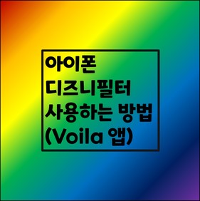  아이폰/갤럭시 디즈니필터, Voila 앱 사용하는 방법