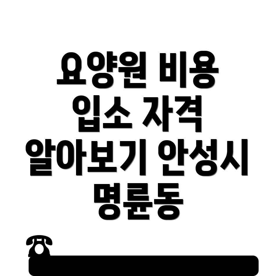 안성시 요양원 비용