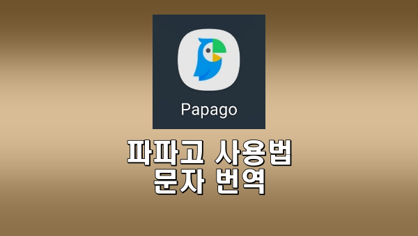 Papago 파파고 문자 번역