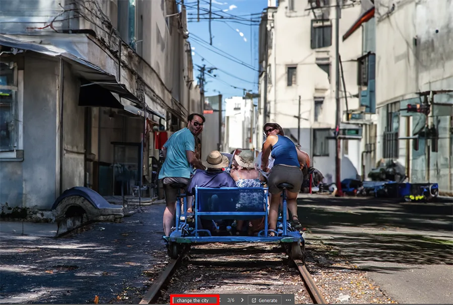 어도비 포토샵 CC 2024에서 ai 기능을 통해서 배경을 바꾼 모습
