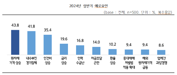 2024년 상반기 경영애로 요인