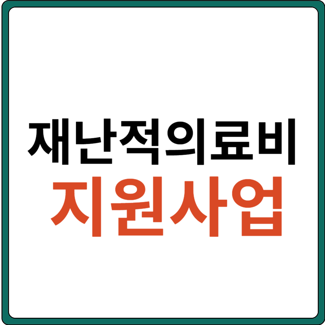 재난적 의료비 지원사업 (지원범위&#44; 지원절차)