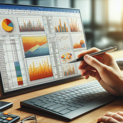 여러 개의 막대그래프와 원형 차트가 표시된 화면.