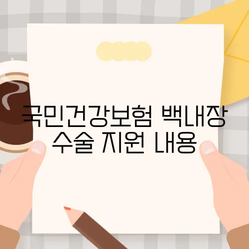 국민건강보험 백내장 수술 지원 내용