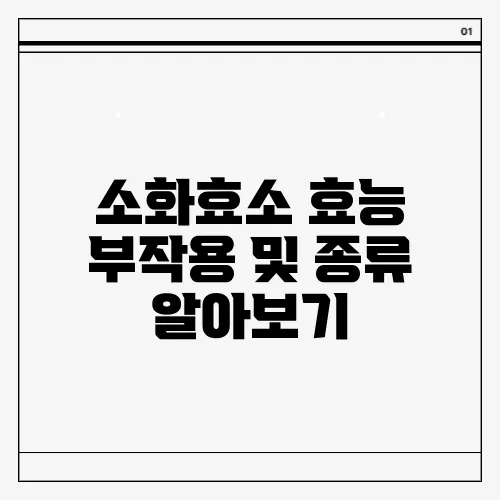 소화효소 효능 부작용 및 종류 알아보기