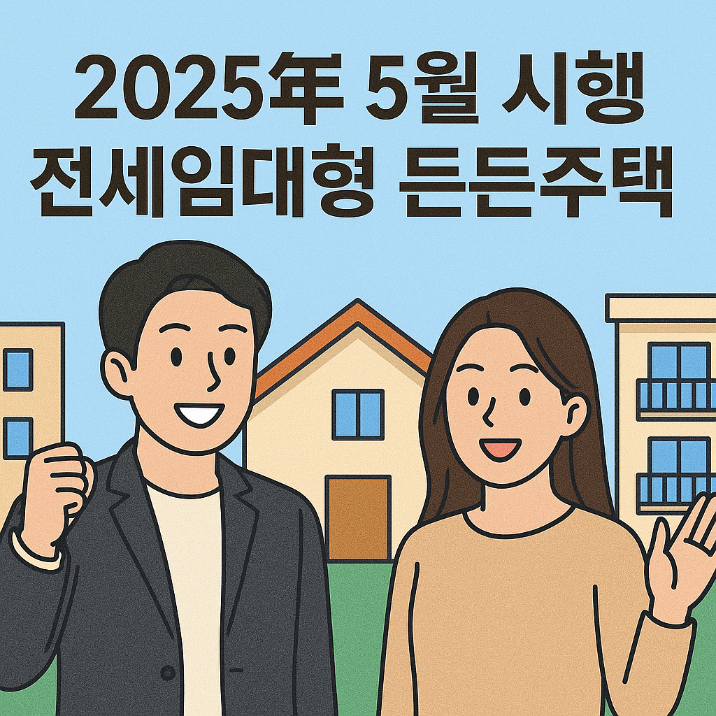 2025년 5월 시행! LH 비아파트 전세임대 '전세임대형 든든주택'