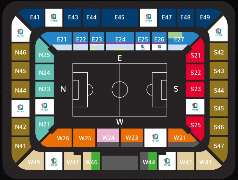대전월드컵경기장좌석배치