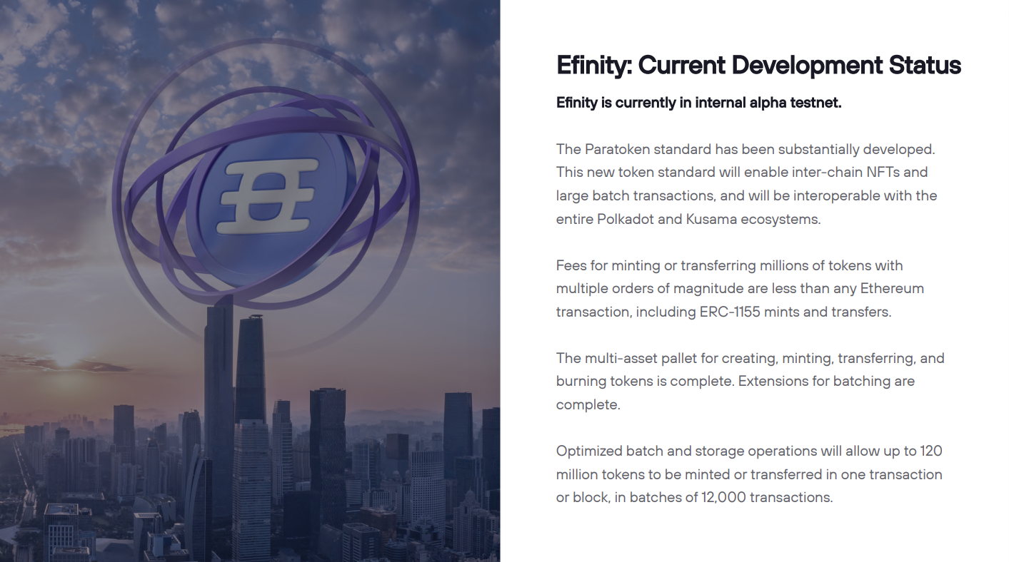  [폴카닷]파라체인 옥션 5주차 시작, Efinity 전망