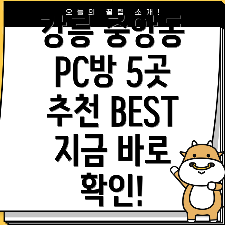 강릉시 중앙동 PC방 5곳 추천