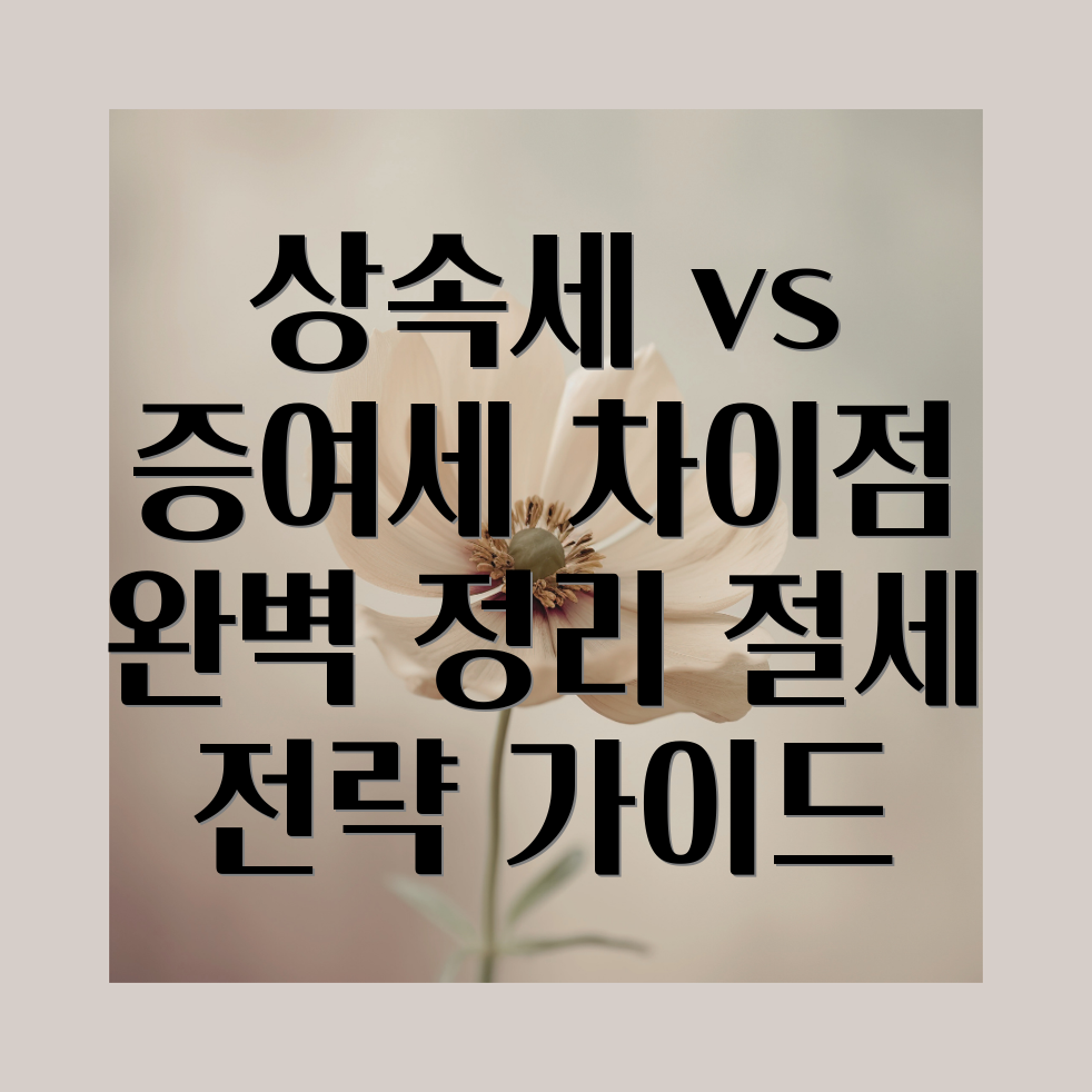 상속세 증여세