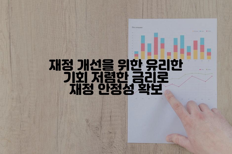 재정 개선을 위한 유리한 기회 저렴한 금리로 재정 안정성 확보