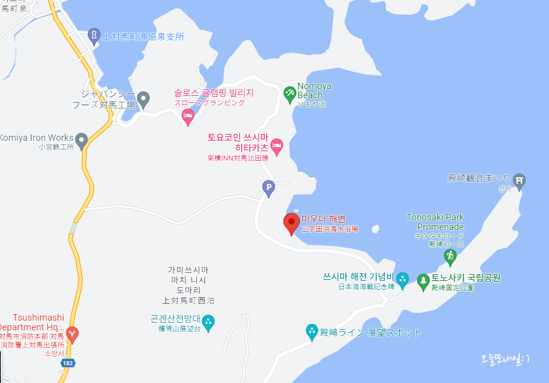 대마도 해수욕장 미우다해변 쓰시마 린파크 미쓰시마해수욕장 카츠미노우라 해변