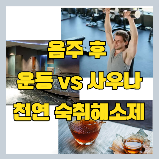 한의사가 알려주는 천연 숙취 해소 제와 음주 후 운동 vs 사우나의 영향 썸네일