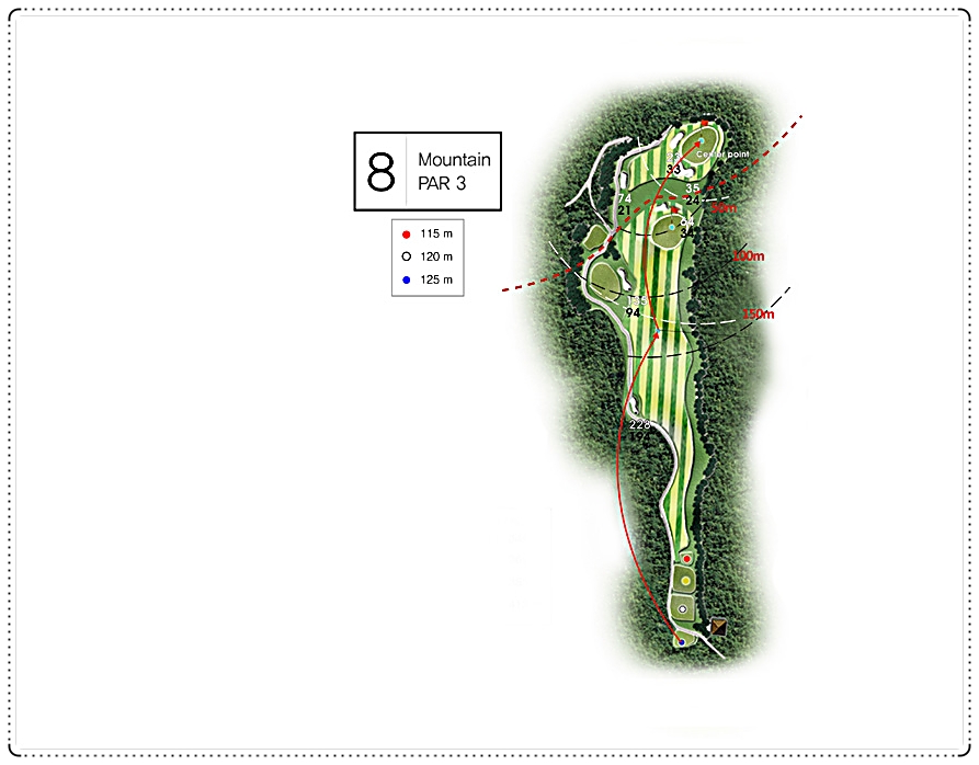 아난티 중앙CC (에머슨CC) 마운틴 코스 8번 홀