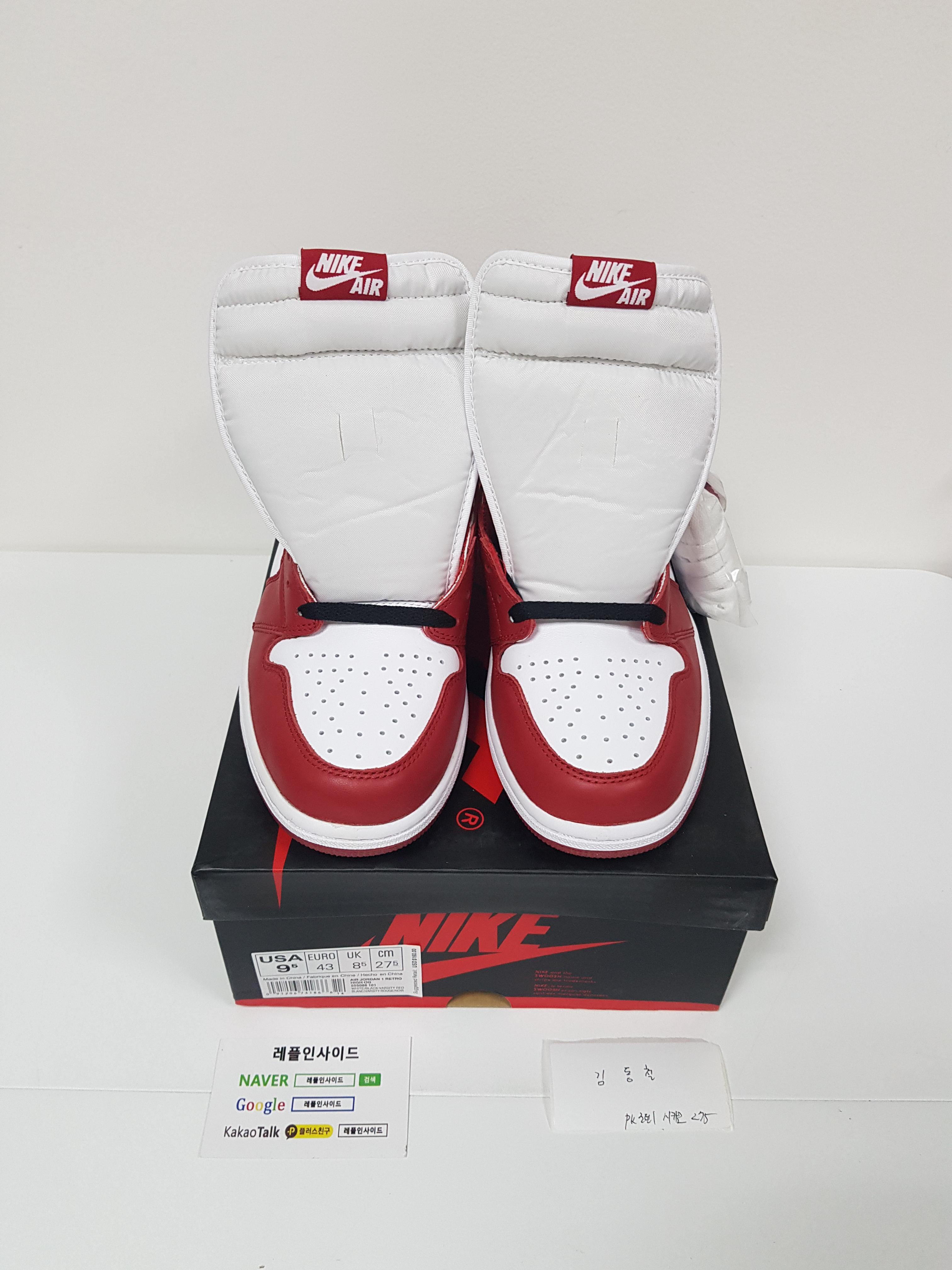  [AIR JORDAN] 에어조던1 레트로 하이 OG 시카고 555088-101 남성용 (PK공장) 실사!!