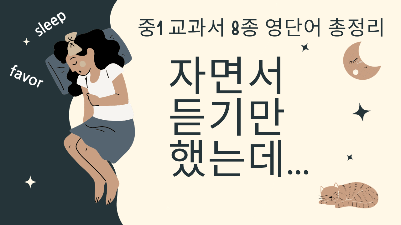 중학 1학년 영어 8종 교과서 영단어 총정리 1 중1-교과서-영단어-총정리