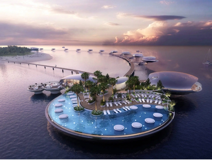 사우디 홍해 셰이바라 섬 빌라 프로젝트 VIDEO:Red sea project update: watch killa design&#39;s sheybarah island villas take shape in saudi arabia