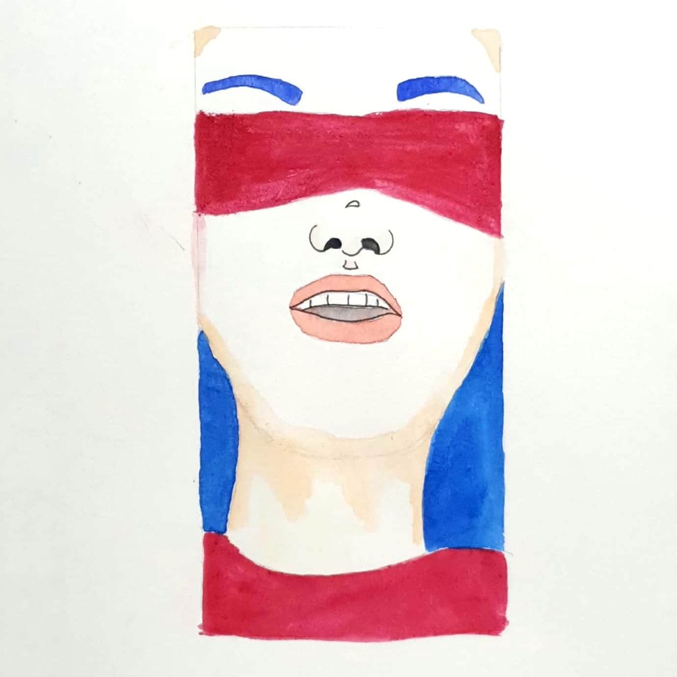  Blind 가려지다 일러스트 일러스트레이션 그림 드로잉 연필화 펜화 수채화 그리기 스스로 가리다