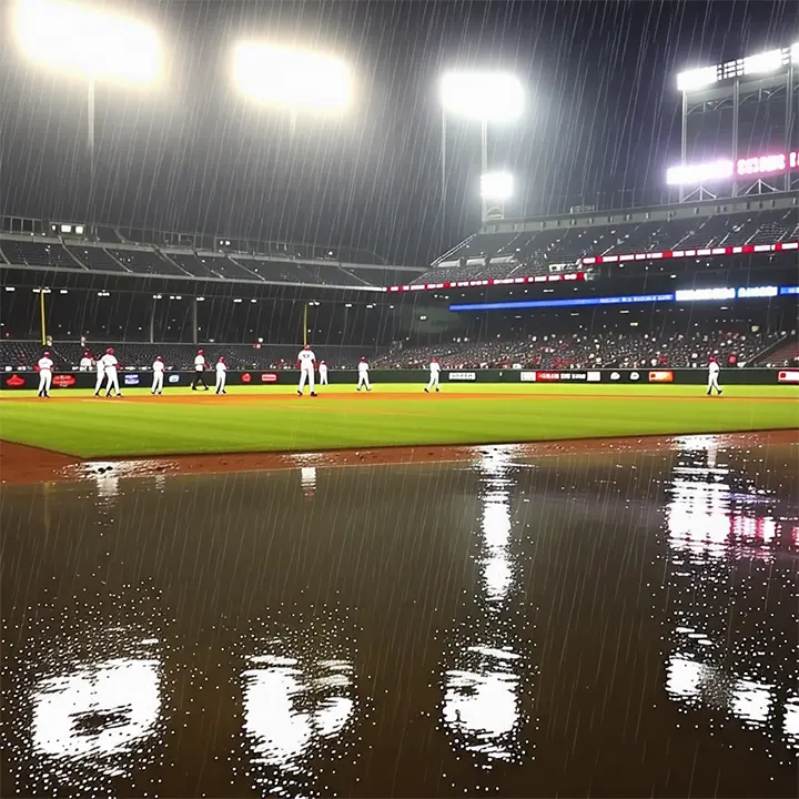 mlb에서는 강우콜드 상황 서스펜디드게임