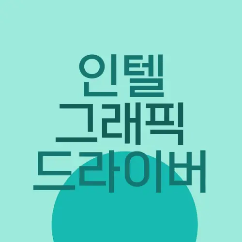 인텔 그래픽 드라이버