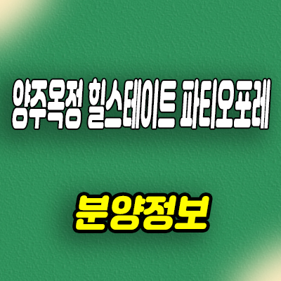  양주옥정 힐스테이트 파티오포레 블록형 단독주택 계약금 5% 4000만원으로 옥정중앙역 역세권 단독주택 마련