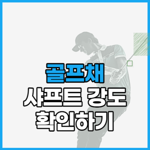  골프채 샤프트 강도 확인하기