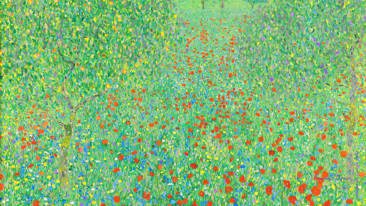 04 양귀비 언덕 C - Gustav Klimt 클림트배경화면