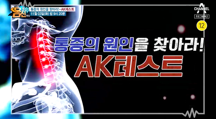  나는몸신이다 통증의원인,해결방법을찾아라 AK테스트 목어깨허리통증원인을찾는테스트 부위별통증의원인 304회1103