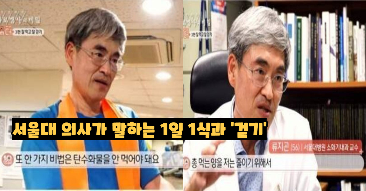  서울대 의사가 말하는 1일 1식과 '걷기'