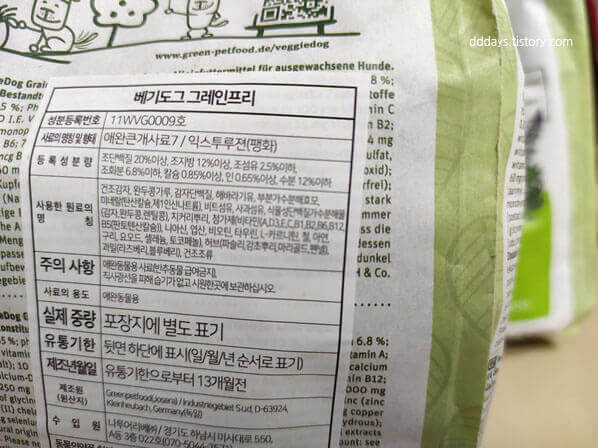 헐렁한 개 - 사용법 - 원료