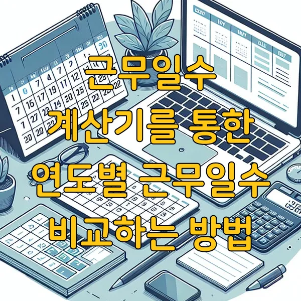 근무일수 계산기를 통한 연도별 근무일수 비교하는 방법