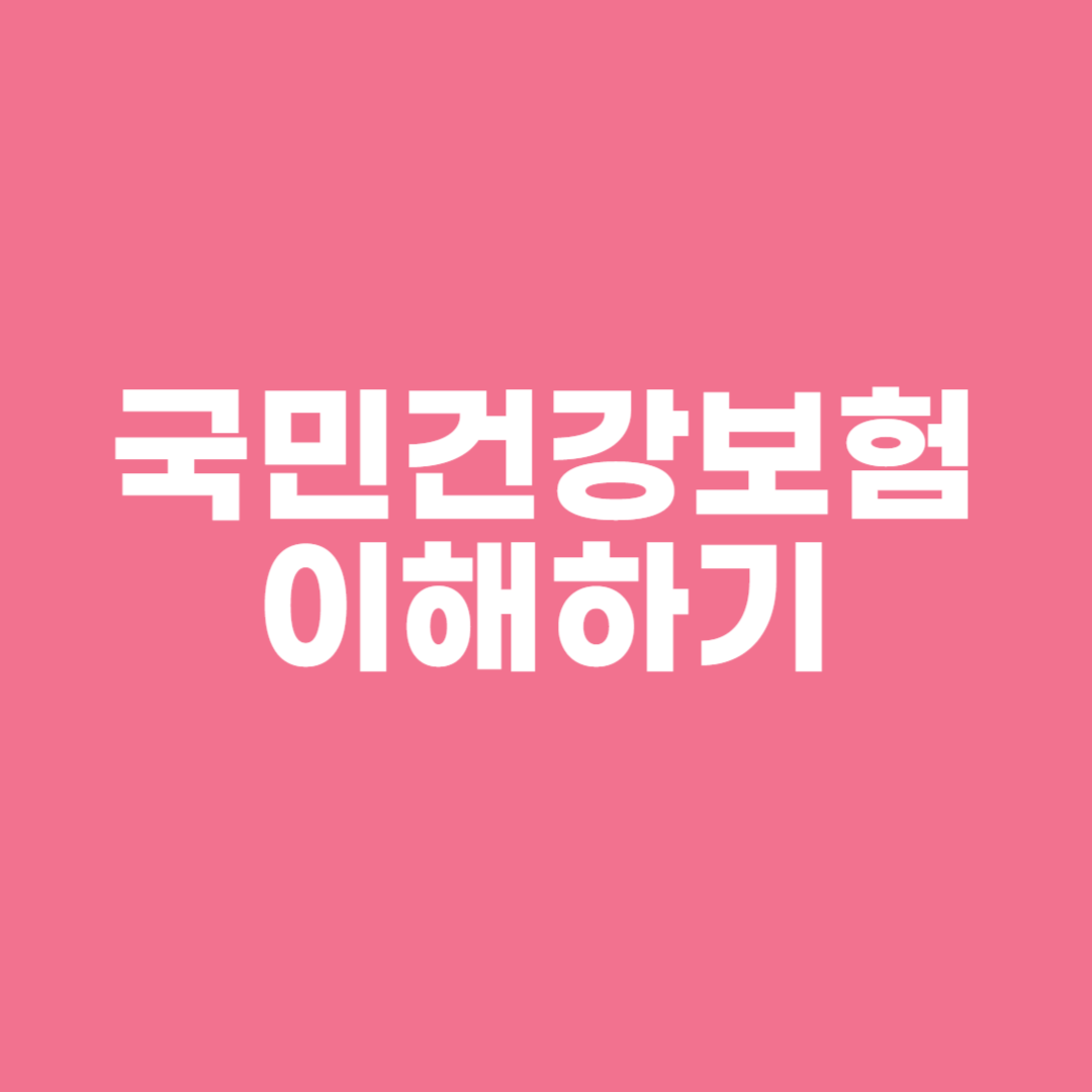 국민건강보험 이해하기