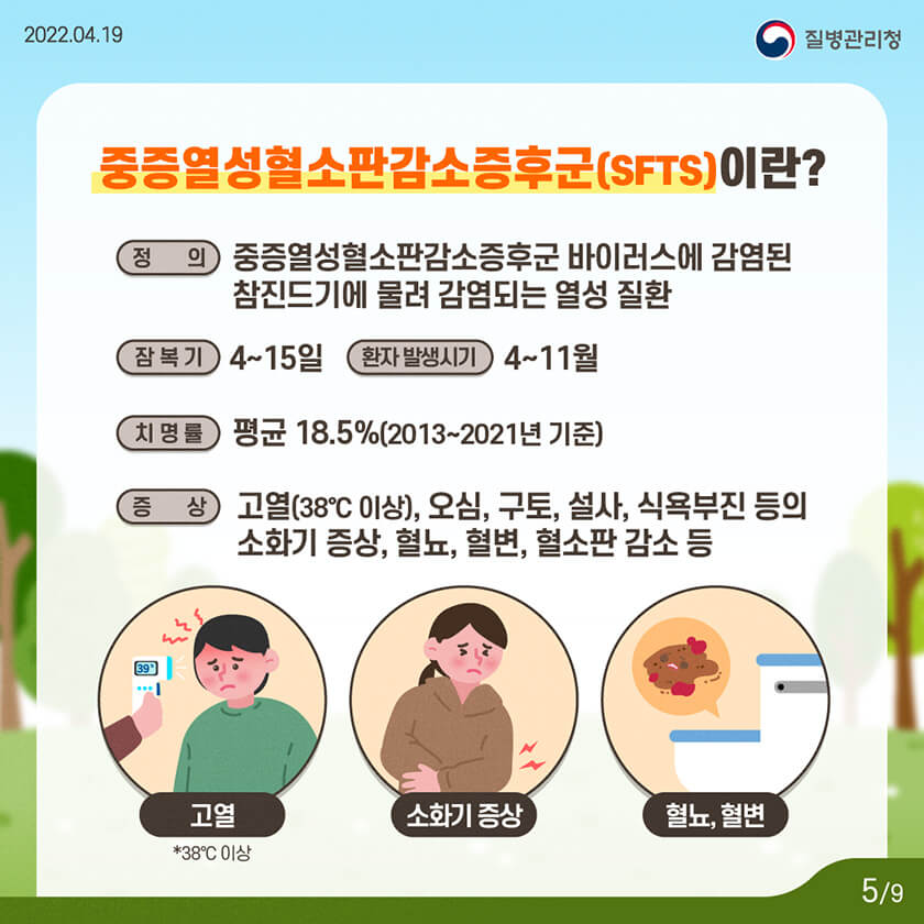 SFTS (중증열성혈소판감소증후군) 증상