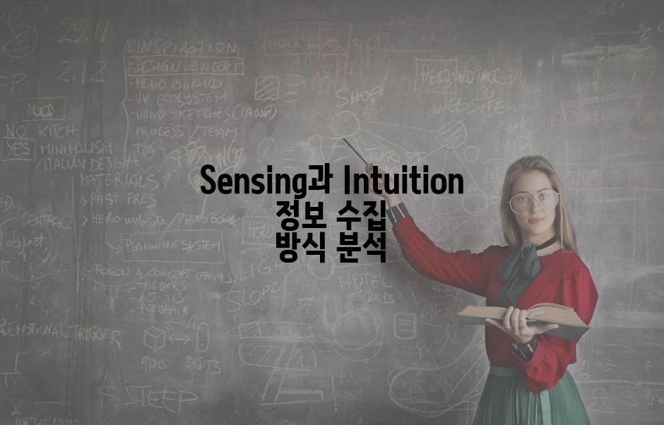 Sensing과 Intuition 정보 수집 방식 분석