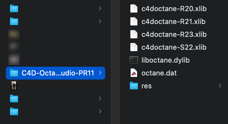 C4D OctaneX Studio PR11 file list