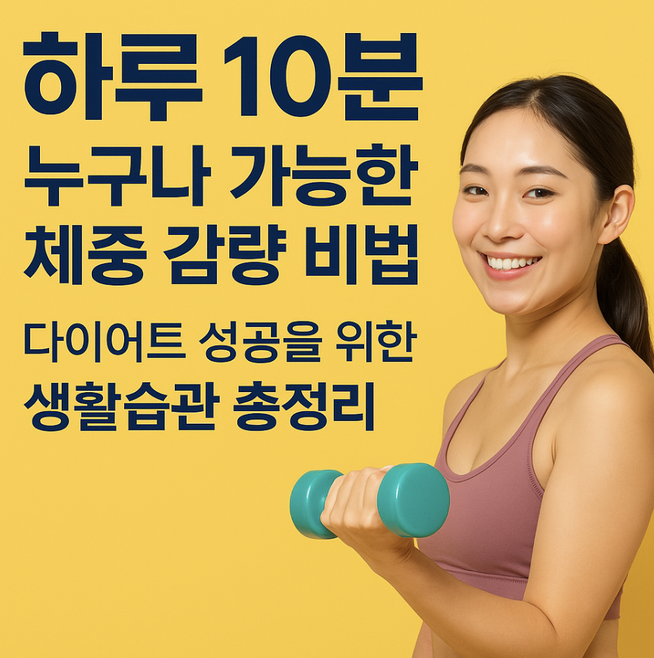 하루 10분, 누구나 가능한 체중 감량 비법! 다이어트 성공을 위한 생활습관 총정리