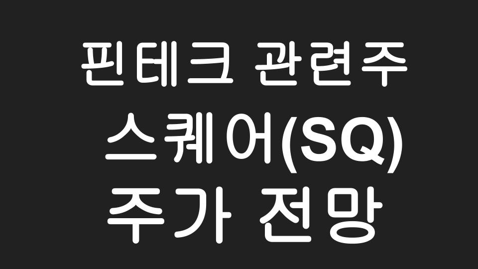  [미국주식] 핀테크 관련주 스퀘어(SQ) 주가 전망(Feat. 비트코인이랑도 관련있다고?)