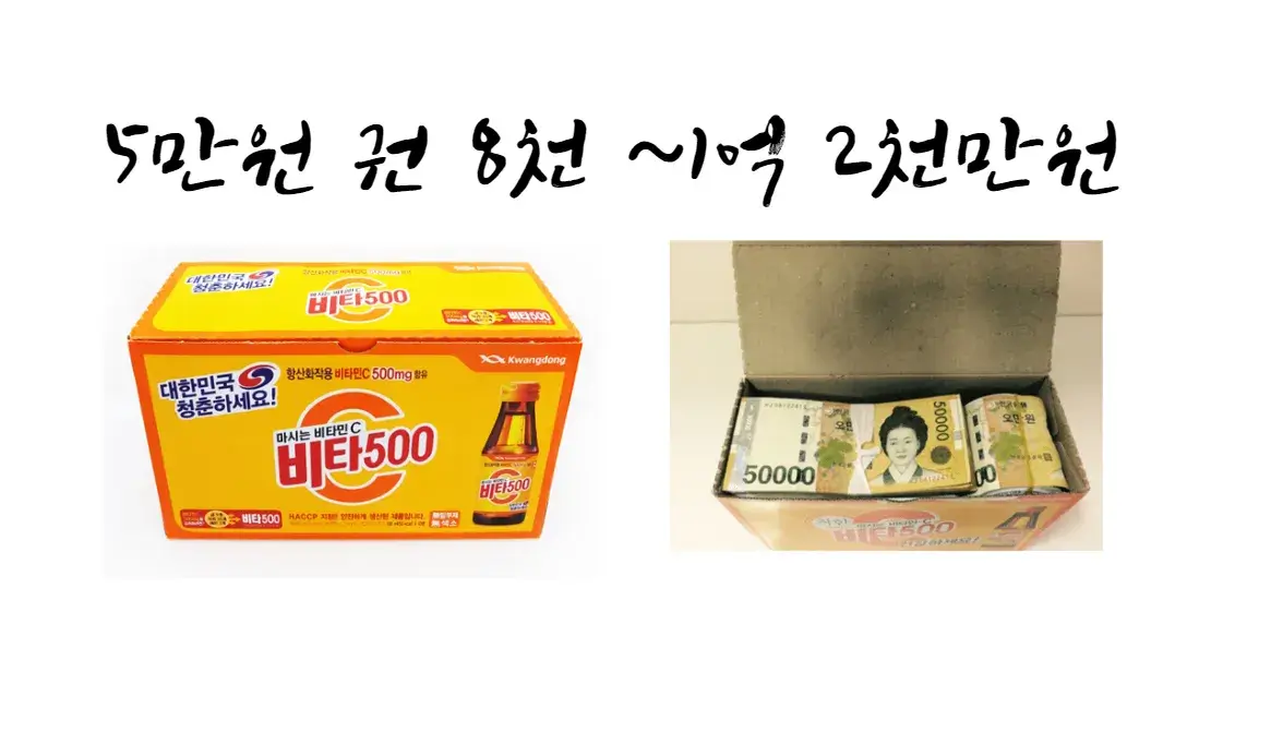 5만원권-비타500-박스