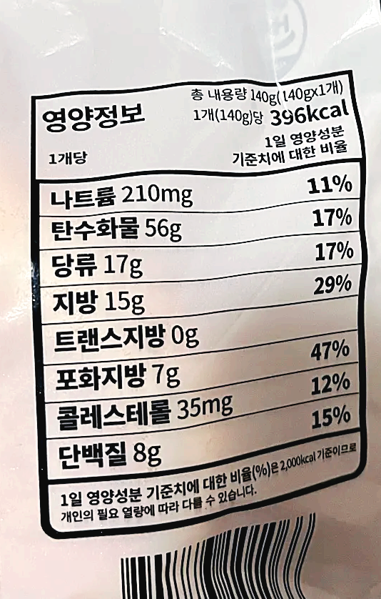 칼로리 정보