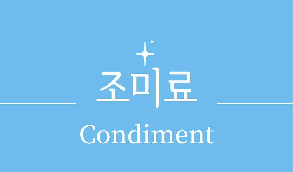 &#39;조미료(Condiment)&#39;