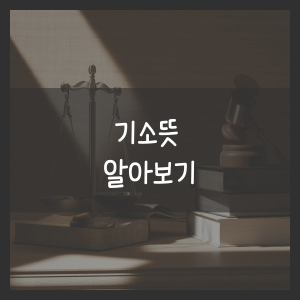 기소뜻 알아보기