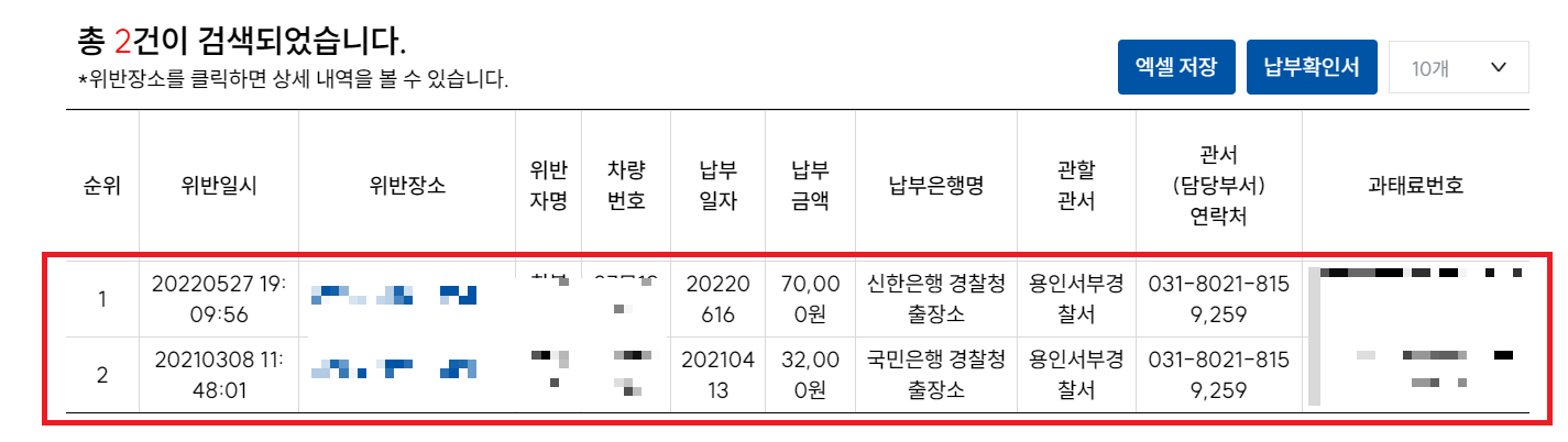 자동차 과태료 조회하는 방법