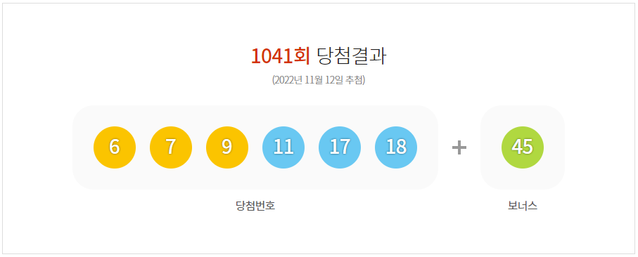 로또-1041회-당첨번호