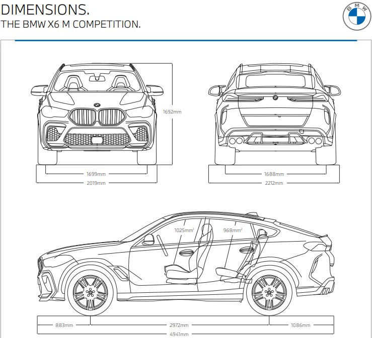 x6m-dimensions